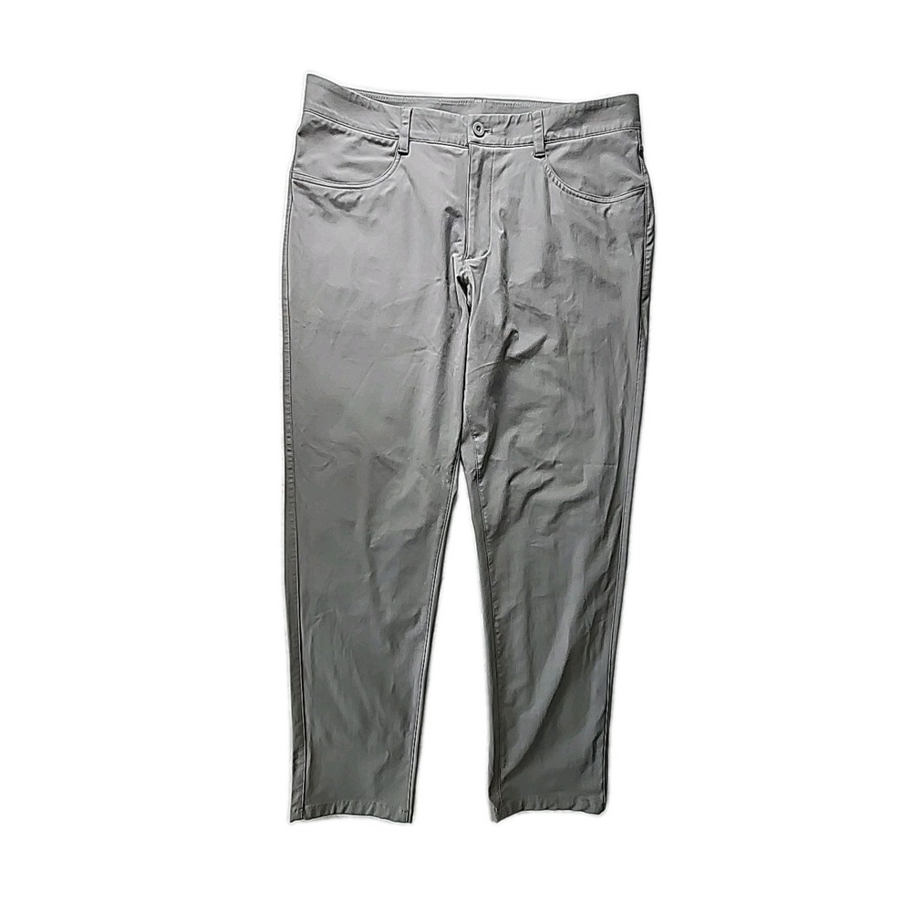Hind Tricot Prime Time Performance Pants Men 34x30 Gray Stretch Golf Travel EUC